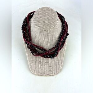 Saachi burgundy necklace
